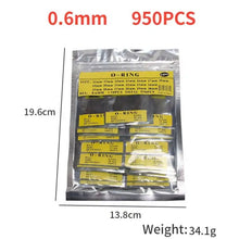 Load image into Gallery viewer, 950 Piece Set of Watch O-rings 0.6mm / 12-30mm (for
