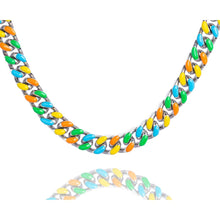 Load image into Gallery viewer, Big Daddy 13MM Mutli-colour Enamel Steel Cuban Chain - Chain