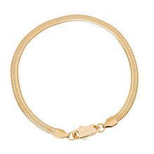 Load image into Gallery viewer, Big Daddy 5MM Gold Flat Herringbone Bracelet - Bracelet