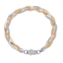 Load image into Gallery viewer, Big Daddy 8MM Two-Tone Flat Herringbone Bracelet - Bracelet