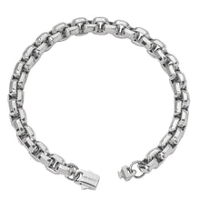 Load image into Gallery viewer, Big Daddy 8MM Silver Steel Franco Box Chain Bracelet