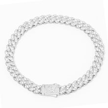 Load image into Gallery viewer, Big Daddy 8MM Iced Out Silver Cuban Link Bracelet - Bracelet