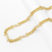 Load image into Gallery viewer, Big Daddy 10MM Spiked Horns Iced Out Gold Chain - Chain