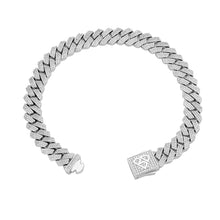 Load image into Gallery viewer, Big Daddy 10MM Cuban Diamond Prong Silver Bracelet