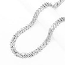 Load image into Gallery viewer, Big Daddy 12MM Full Iced Out Cuban Silver Chain - Chain