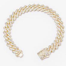 Load image into Gallery viewer, Big Daddy 12MM Gold Baguette Diamond Cuban Bracelet