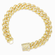 Load image into Gallery viewer, Big Daddy 12MM Baguette Miami Cuban Link Gold Bracelet