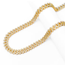 Load image into Gallery viewer, Big Daddy 12MM Baguette Iced Out Rhombus Cuban Gold Chain