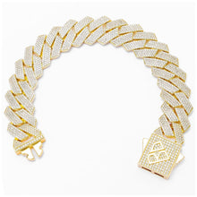Load image into Gallery viewer, Big Daddy 20MM Iced Out Cuban Link Gold Bracelet - Bracelet