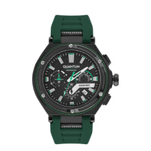 Load image into Gallery viewer, Quantum Hunter Men’s Chronograph Green Silicone Strap Watch