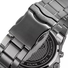 Load image into Gallery viewer, Quantum Black Dial Metal Strap Men’s Watch HNG813.650