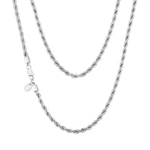 Load image into Gallery viewer, Big Daddy 4mm Stainless Steel Silver Rope Chain - Chain