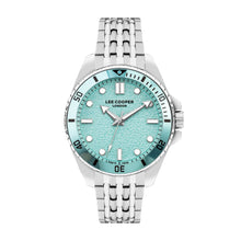 Load image into Gallery viewer, Lee Cooper Men’s Silver Analog Metal Strap Blue Dial Watch