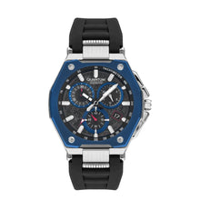 Load image into Gallery viewer, Quantum Men’s Black Chronograph Silicone Strap Watch –