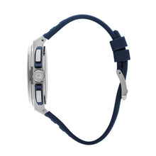 Load image into Gallery viewer, Quantum Men’s Navy Chronograph Silicone Strap Watch –