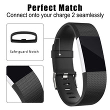 Load image into Gallery viewer, Fitbit Charge 2 Strap Classic Silicone (Black) - Black