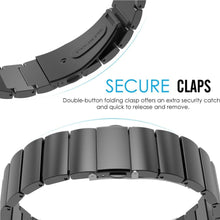 Load image into Gallery viewer, Fitbit Charge 2 Strap Steel Link Bracelet (Black) - Black