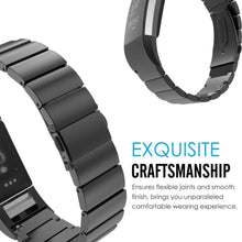 Load image into Gallery viewer, Fitbit Charge 2 Strap Steel Link Bracelet (Black) - Black