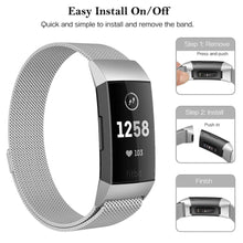Load image into Gallery viewer, Fitbit Charge 3 Strap Milanese Loop (Silver) - Silver