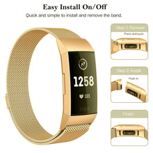 Load image into Gallery viewer, Fitbit Charge 3 Strap Milanese Loop (Gold) - Gold / Fitbit