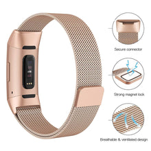 Load image into Gallery viewer, Fitbit Charge 3 Strap Milanese Loop (RoseGold) - RoseGold