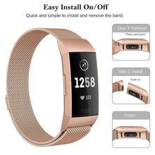 Load image into Gallery viewer, Fitbit Charge 3 Strap Milanese Loop (RoseGold) - RoseGold