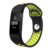 Load image into Gallery viewer, Fitbit Charge 3 Strap Sport Silicone (Black/Volt)