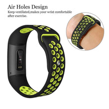 Load image into Gallery viewer, Fitbit Charge 3 Strap Sport Silicone (Black/Volt)