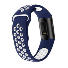Load image into Gallery viewer, Fitbit Charge 3 Strap Sport Silicone (Navy/White)