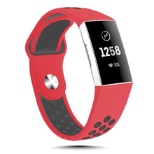 Load image into Gallery viewer, Fitbit Charge 3 Strap Sport Silicone (Red/Black)