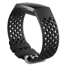 Load image into Gallery viewer, Fitbit Charge 3 Strap Sport Silicone (Black) - Black