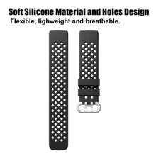Load image into Gallery viewer, Fitbit Charge 3 Strap Sport Silicone (Black) - Black