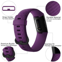 Load image into Gallery viewer, Fitbit Charge 3 Strap Classic Silicone (Purple) - Purple