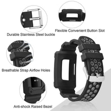 Load image into Gallery viewer, Fitbit Charge 3 Strap Rugged Case (Black/Grey) - Black/Grey