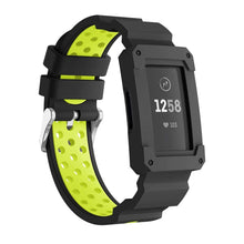 Load image into Gallery viewer, Fitbit Charge 3 Strap Rugged Case (Black/Volt) - Black/Volt