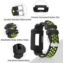 Load image into Gallery viewer, Fitbit Charge 3 Strap Rugged Case (Black/Volt) - Black/Volt