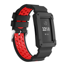 Load image into Gallery viewer, Fitbit Charge 3 Strap Rugged Case (Black/Red) - Black/Red