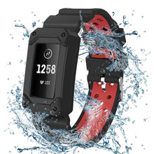 Load image into Gallery viewer, Fitbit Charge 3 Strap Rugged Case (Black/Red) - Black/Red