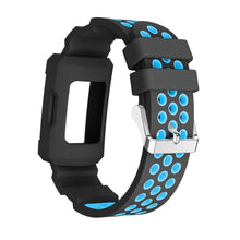 Load image into Gallery viewer, Fitbit Charge 3 Strap Rugged Case (Black/Blue) - Black/Blue