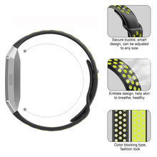 Load image into Gallery viewer, Fitbit Ionic Strap Sport Silicone (Black/Volt) - Black/Volt