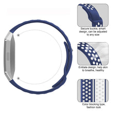 Load image into Gallery viewer, Fitbit Ionic Strap Sport Silicone (Navy/White) - Navy/White