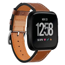Load image into Gallery viewer, Fitbit Versa Strap PU Leather (Brown) - Brown / Fitbit