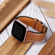 Load image into Gallery viewer, Fitbit Versa Strap PU Leather (Brown) - Brown / Fitbit