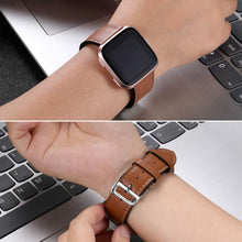 Load image into Gallery viewer, Fitbit Versa Strap PU Leather (Brown) - Brown / Fitbit
