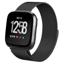 Load image into Gallery viewer, Fitbit Versa Strap Milanese Loop (Black) - Black / Fitbit