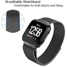 Load image into Gallery viewer, Fitbit Versa Strap Milanese Loop (Black) - Black / Fitbit