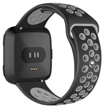 Load image into Gallery viewer, Fitbit Versa Strap Sport Silicone (Black/Grey) - Black/Grey