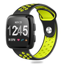 Load image into Gallery viewer, Fitbit Versa Strap Sport Silicone (Black/Volt) - Black/Volt