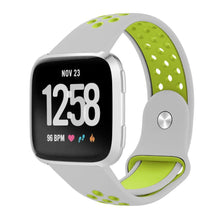 Load image into Gallery viewer, Fitbit Versa Strap Sport Silicone (Silver/Volt)