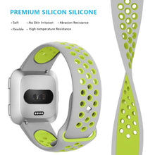 Load image into Gallery viewer, Fitbit Versa Strap Sport Silicone (Silver/Volt)